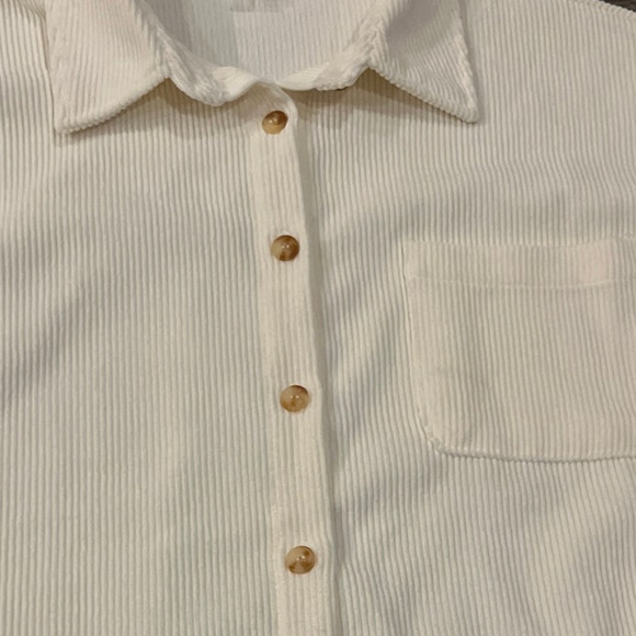 Blu Pepper Brittany Corduroy Button Down Jacket Shirt Top Medium Classic Shacket - Picture 8 of 11